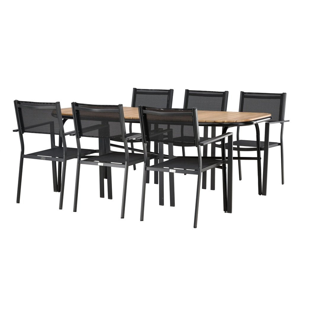 Holmbeck Spisebord/ 90*200*75 + Copacabana / Venture Design Spisegruppe