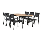 Holmbeck Spisebord/ 90*200*75 + Copacabana / Venture Design Spisegruppe