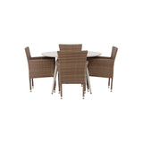 Lina spisebord Rundt120 cm + Malina spisestoler Venture Design Spisegruppe