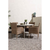 Lina spisebord Rundt120 cm + Malina spisestoler Venture Design Spisegruppe