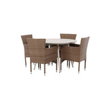 Lina spisebord Rundt120 cm + Malina spisestoler Venture Design Spisegruppe