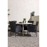 Lina spisebord Rundt120 cm + Malina spisestoler Venture Design Spisegruppe
