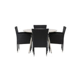 Lina spisebord Rundt120 cm + Malina spisestoler Venture Design Spisegruppe