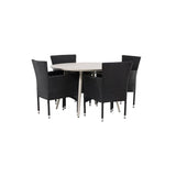 Lina spisebord Rundt120 cm + Malina spisestoler Venture Design Spisegruppe