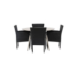 Lina spisebord Rundt120 cm + Malina spisestoler Venture Design Spisegruppe