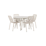 Lina Spisebord Rundt120 cm + Peking spisestoler Venture Design Spisegruppe