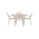 Lina Spisebord Rundt120 cm + Peking spisestoler Venture Design Spisegruppe