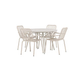 Lina Spisebord Rundt120 cm + Peking spisestoler Venture Design Spisegruppe