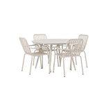 Lina Spisebord Rundt120 cm + Peking spisestoler Venture Design Spisegruppe