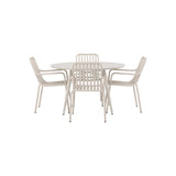 Lina Spisebord Rundt120 cm + Peking spisestoler Venture Design Spisegruppe