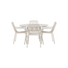 Lina Spisebord Rundt120 cm + Peking spisestoler Venture Design Spisegruppe