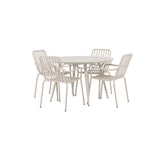 Lina Spisebord Rundt120 cm + Peking spisestoler Venture Design Spisegruppe