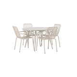 Lina Spisebord Rundt120 cm + Peking spisestoler Venture Design Spisegruppe