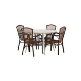 Lina Spisebord Rundt120 cm + Galera spisestoler Venture Design Spisegruppe