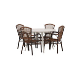 Lina Spisebord Rundt120 cm + Galera spisestoler Venture Design Spisegruppe