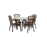 Lina Spisebord Rundt120 cm + Galera spisestoler Venture Design Spisegruppe