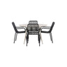Lina Spisebord Rundt120 cm + Peking spisestoler Venture Design Spisegruppe