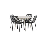 Lina Spisebord Rundt120 cm + Peking spisestoler Venture Design Spisegruppe