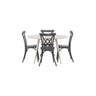 Lina Spisebord Rundt120 cm + Tablas spisestoler Venture Design Spisegruppe