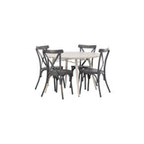 Lina Spisebord Rundt120 cm + Tablas spisestoler Venture Design Spisegruppe