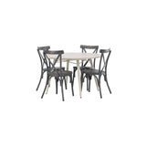 Lina Spisebord Rundt120 cm + Tablas spisestoler Venture Design Spisegruppe
