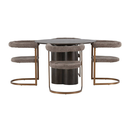 Olivia spisebord + Morning spisestoler Venture Design Spisegruppe