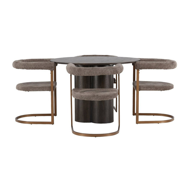Olivia spisebord + Morning spisestoler Venture Design Spisegruppe