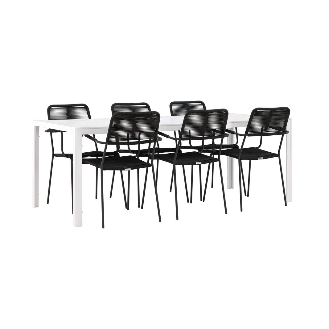 Break spisebord + Lindos Lenestol Venture Design Spisegruppe