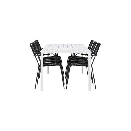Break spisebord + Lindos Lenestol Venture Design Spisegruppe