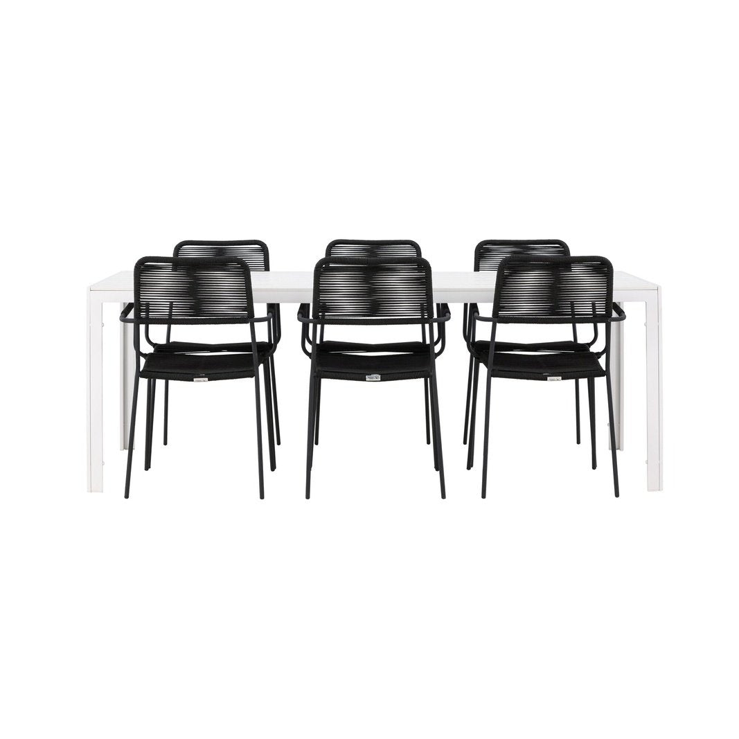 Break spisebord + Lindos Lenestol Venture Design Spisegruppe