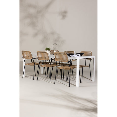 Break spisebord + Lindos Lenestol Venture Design Spisegruppe