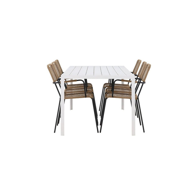 Break spisebord + Lindos Lenestol Venture Design Spisegruppe
