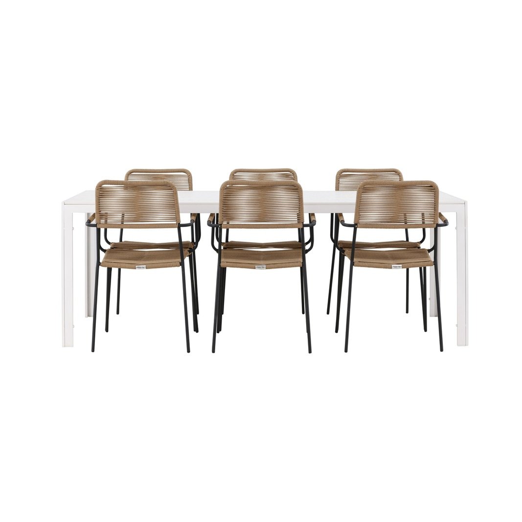 Break spisebord + Lindos Lenestol Venture Design Spisegruppe