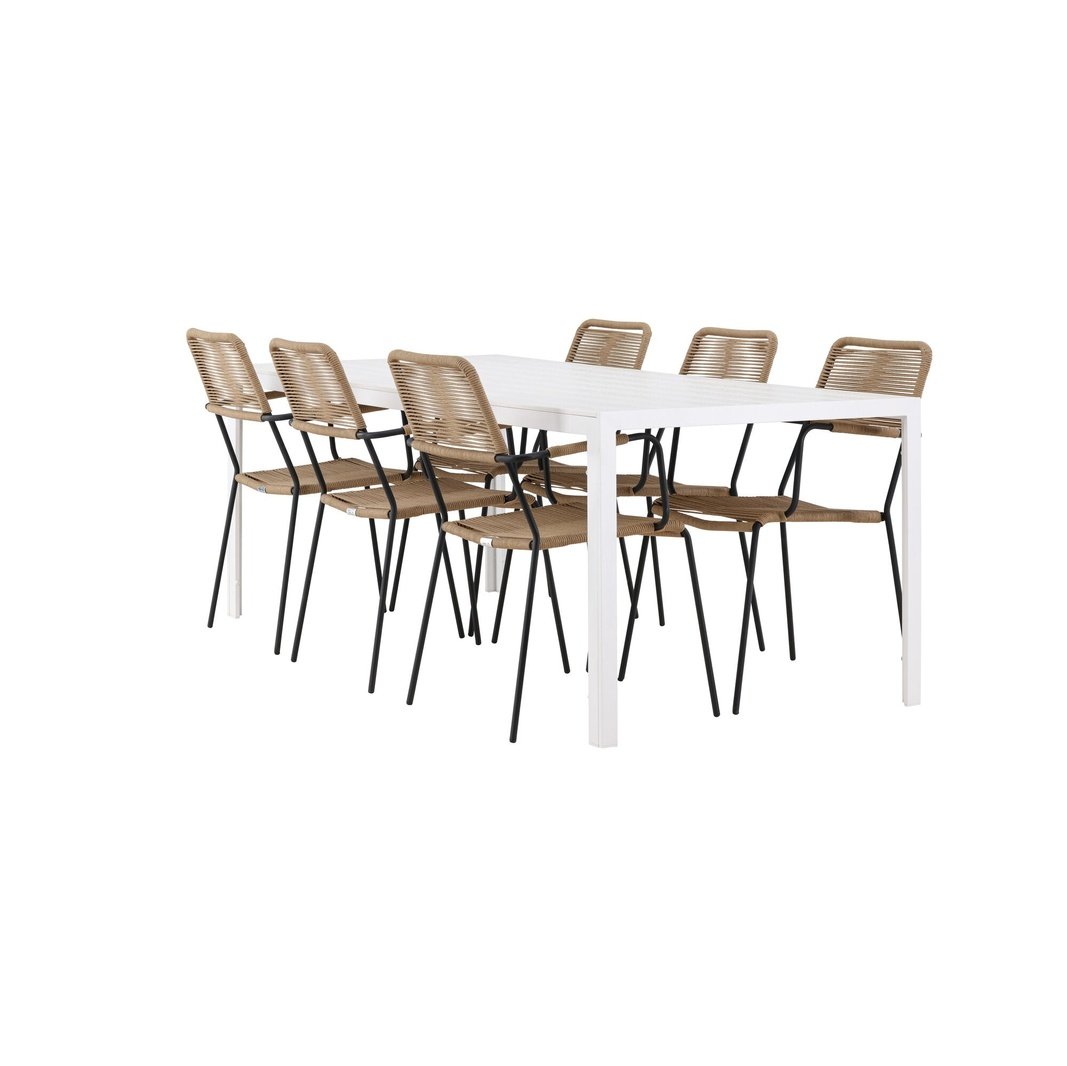 Break spisebord + Lindos Lenestol Venture Design Spisegruppe