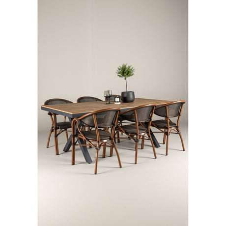 Garcia Spisebord 100*200* + Vila Real Caféstol Venture Design Spisegruppe