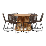 Tucumán Spisebord ø120 + Lindos spisestoler Venture Design Spisegruppe