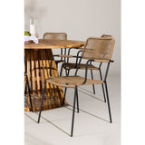 Tucumán spisebord ø120 + Lindos Lenestol / Venture Design Spisegruppe