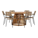 Tucumán spisebord ø120 + Lindos Lenestol / Venture Design Spisegruppe