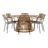 Tucumán spisebord ø120 + Lindos Lenestol / Venture Design Spisegruppe