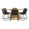 Tucumán spisebord Akasia ø120 + Lindos Venture Design Spisegruppe