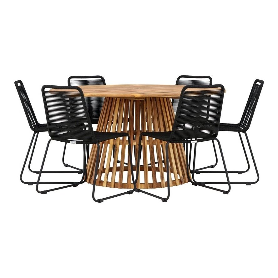 Tucumán spisebord Akasia ø120 + Lindos Venture Design Spisegruppe