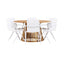 Tucumán spisebord Akasia ø120 + Alina spisestoler Venture Design Spisegruppe