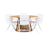 Tucumán spisebord Akasia ø120 + Alina spisestoler Venture Design Spisegruppe