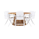 Tucumán spisebord Akasia ø120 + Alina spisestoler Venture Design Spisegruppe