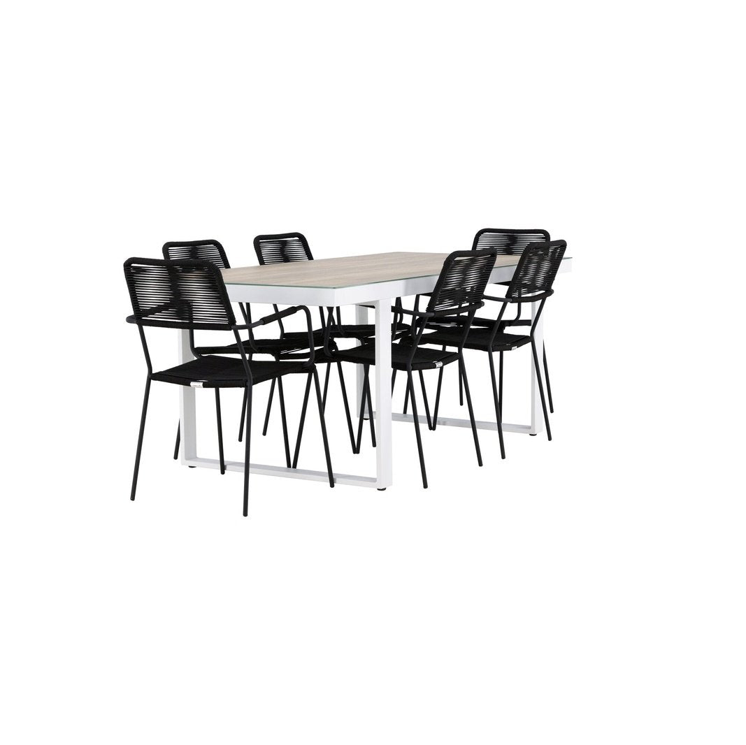 Merlo spisebord + Lindos lenestol Venture Design Spisegruppe