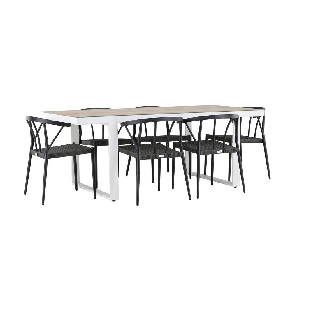 Merlo spisebord + Stina spisestoler / Venture Design Spisegruppe