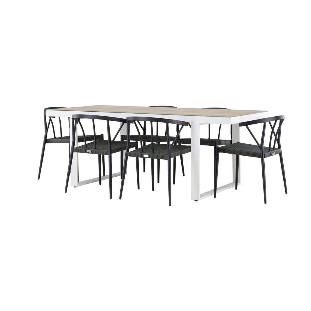 Merlo spisebord + Stina spisestoler / Venture Design Spisegruppe