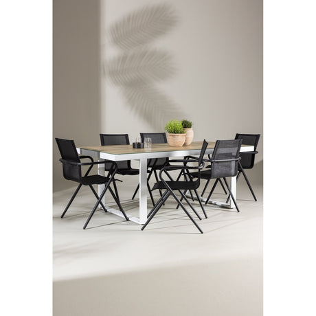 Merlo spisebord + Alina spisestoler Venture Design Spisegruppe