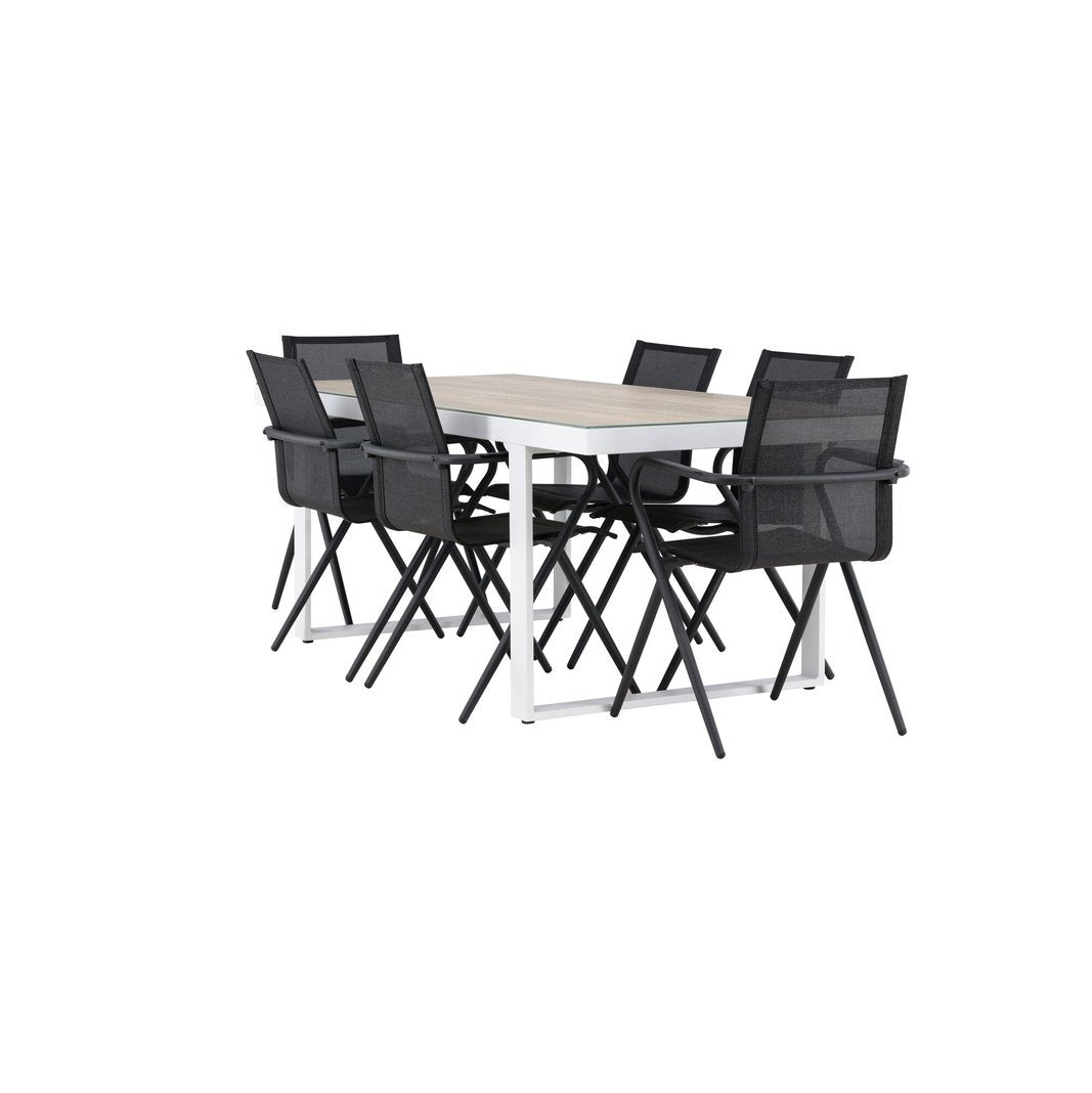 Merlo spisebord + Alina spisestoler Venture Design Spisegruppe
