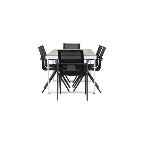 Merlo spisebord + Alina spisestoler Venture Design Spisegruppe